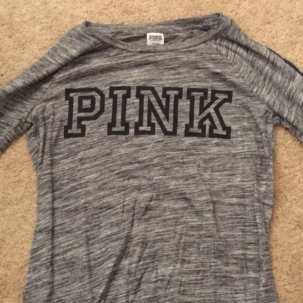 PINK- Victoria’s Secret, Grey Shirt